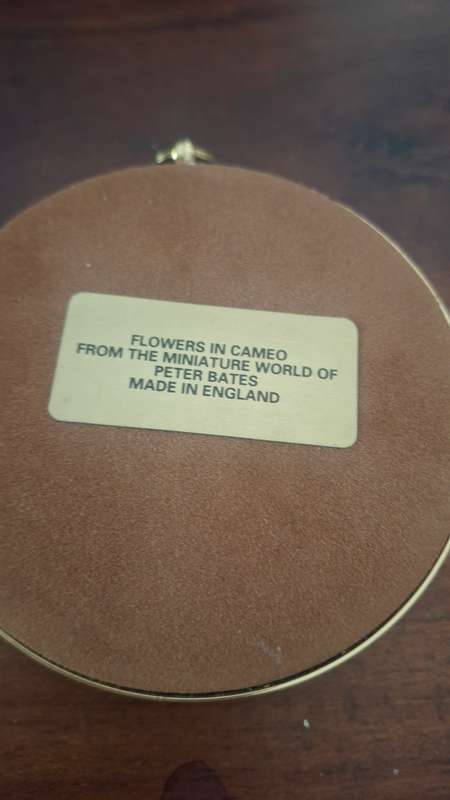Flowers in cameo Peter Bates in original box