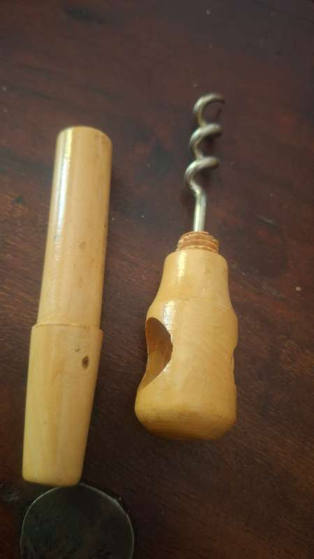 Cork screw wooden  vintage
