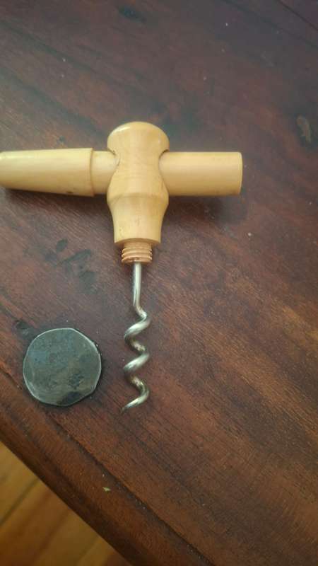 Cork screw wooden  vintage
