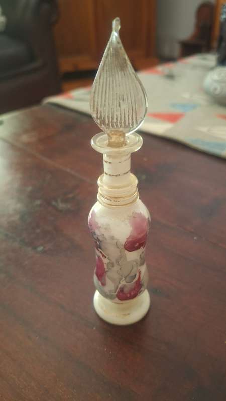 Hand made glass perfume bottle