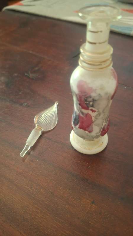 Hand made glass perfume bottle