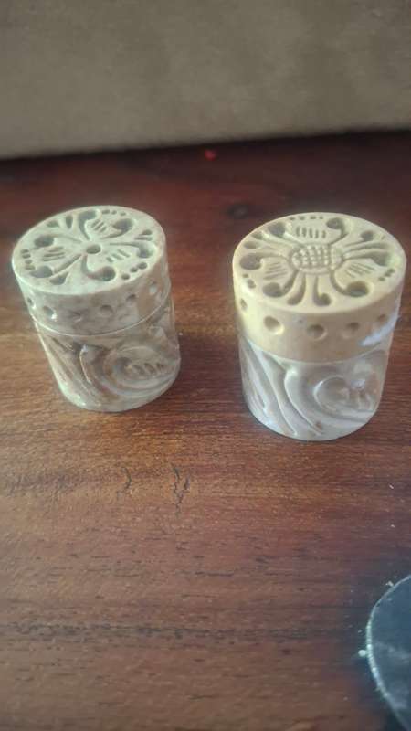 Stone carved pots