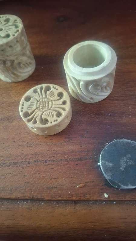 Stone carved pots