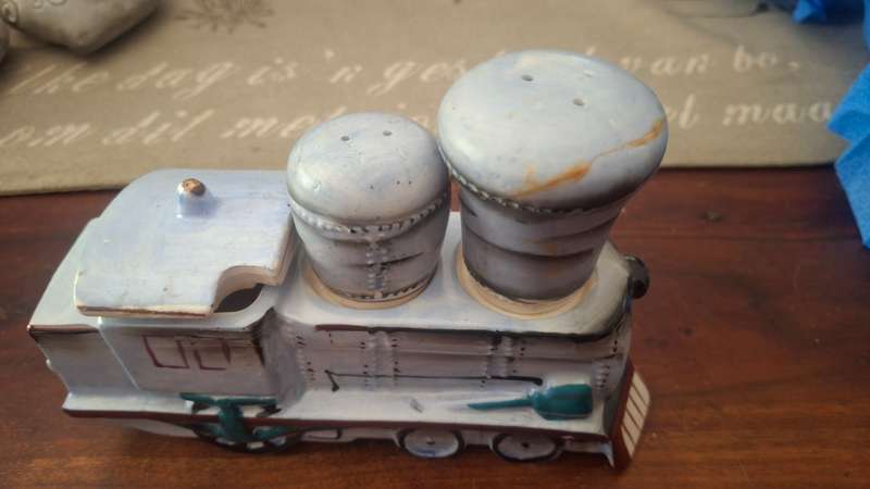 Vintage TRAIN, Locomotive Ceramic Condiment Server, Made in Japan