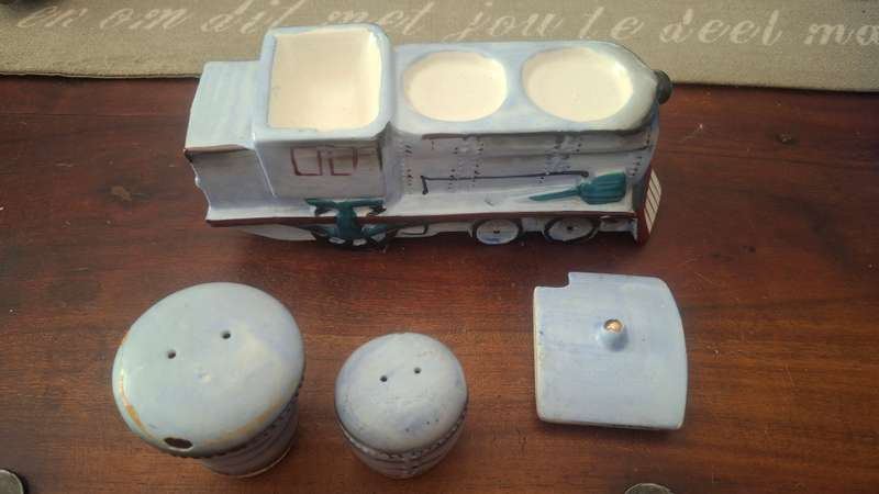 Vintage TRAIN, Locomotive Ceramic Condiment Server, Made in Japan