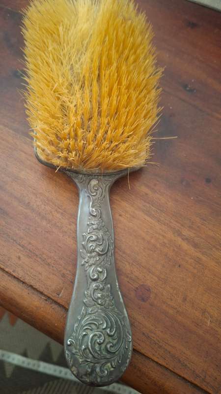 Vintage sterling silver brush  HM ANCOR M LION hardy bros brisbane hallmarks