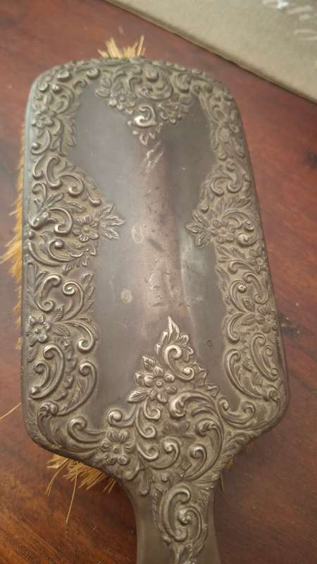 Vintage sterling silver brush  HM ANCOR M LION hardy bros brisbane hallmarks