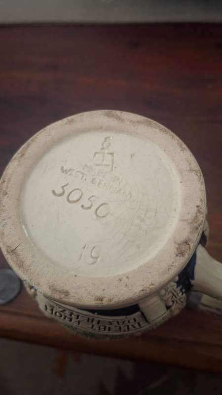 Vintage beer stein made in west Germany