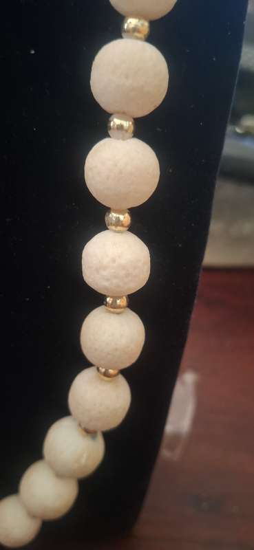 Coral and wood necklace vintage