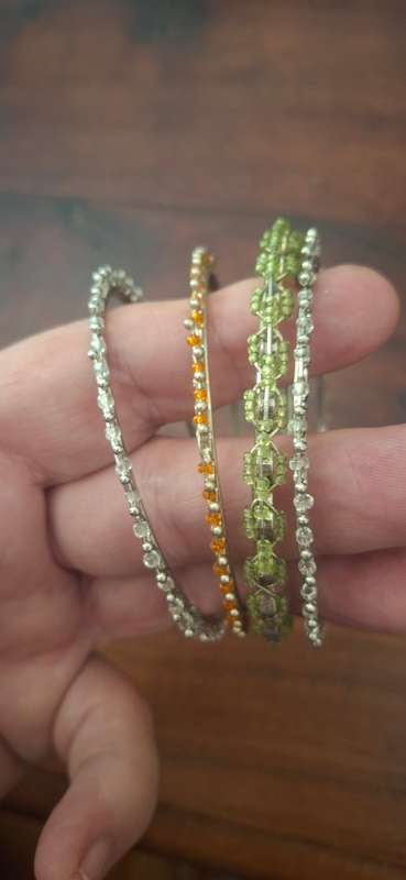 Beaded bangles x 4