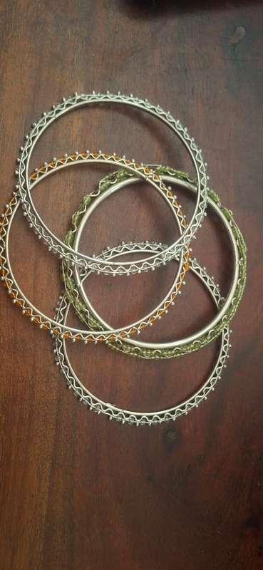 Beaded bangles x 4