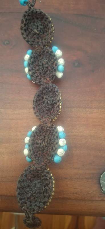 Traditional Beaded Thai Bracelet  Turquoise