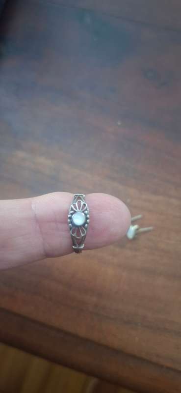 Sterling silver earrings with matching ring