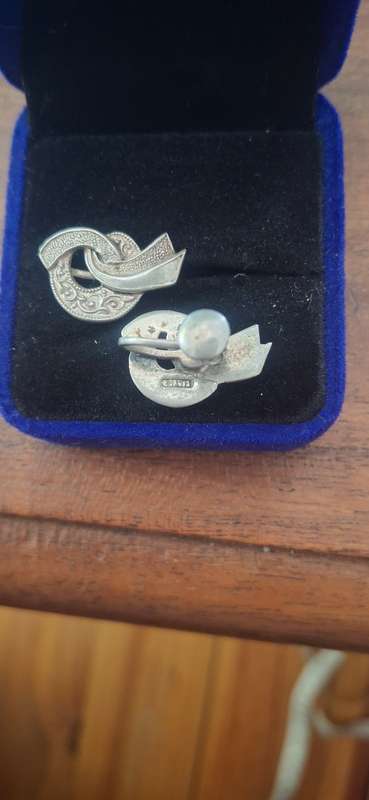 Vintage earrings sterling silver