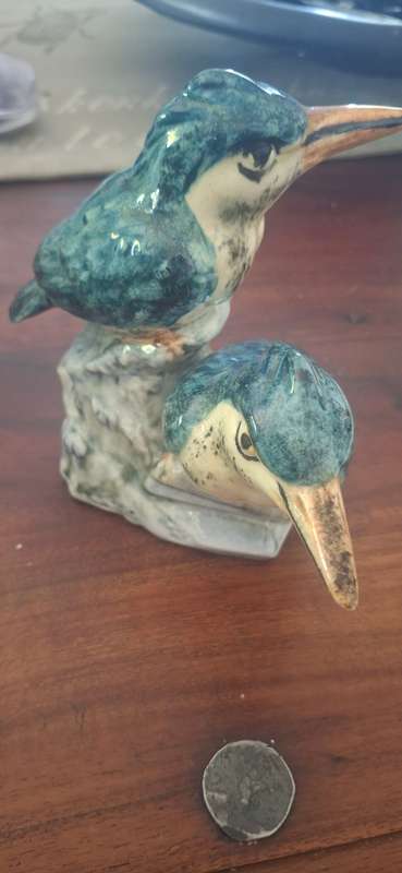 Vintage Stangl Double Kingfisher Art Pottery Bird/Figurine