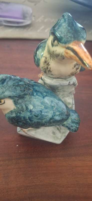 Vintage Stangl Double Kingfisher Art Pottery Bird/Figurine