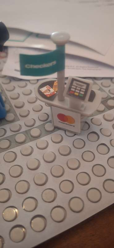 Checkers Lego-like collectables  and you can build an entire store