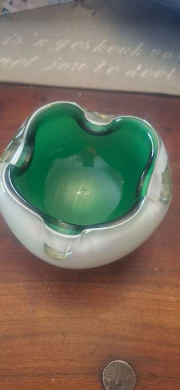 Vintage Collapsed Bowl or Ashtray from Murano Italy 1960s- 1950s