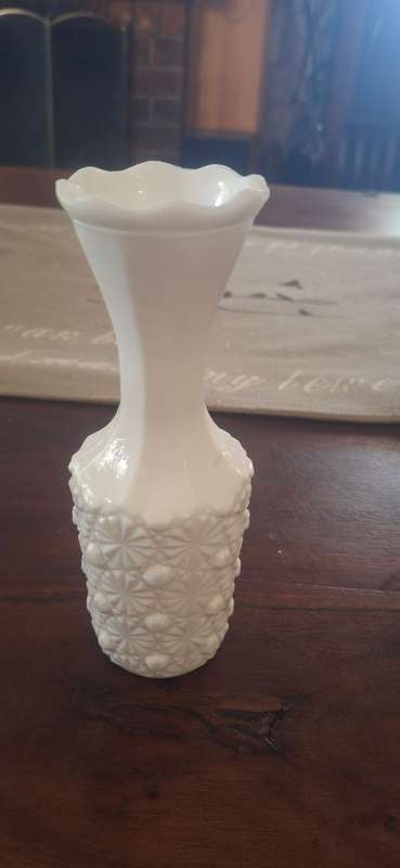 Milk glass vase vintage