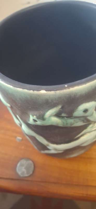 Vintage Cortendorf Dear Jar Pottery Germany Turquoise Retro MCM