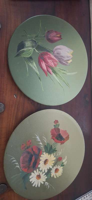 Vintage handpainted plates