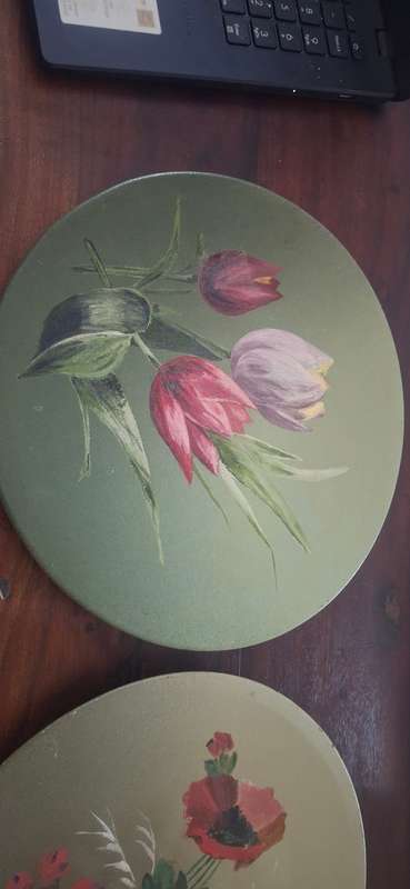 Vintage handpainted plates