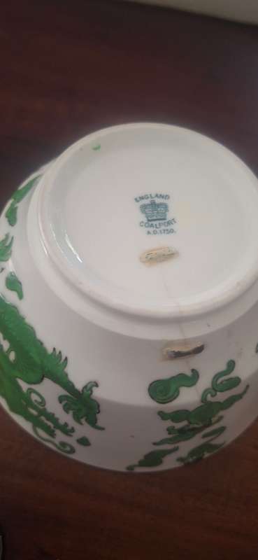 Antique - Coalport - Green Dragon - Bowl