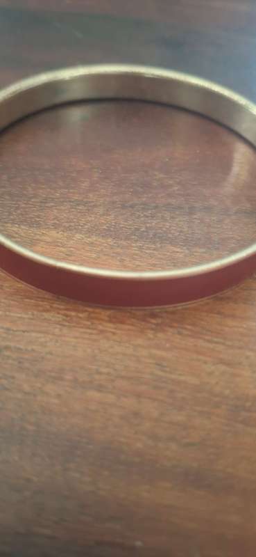 Red bangle gold plated