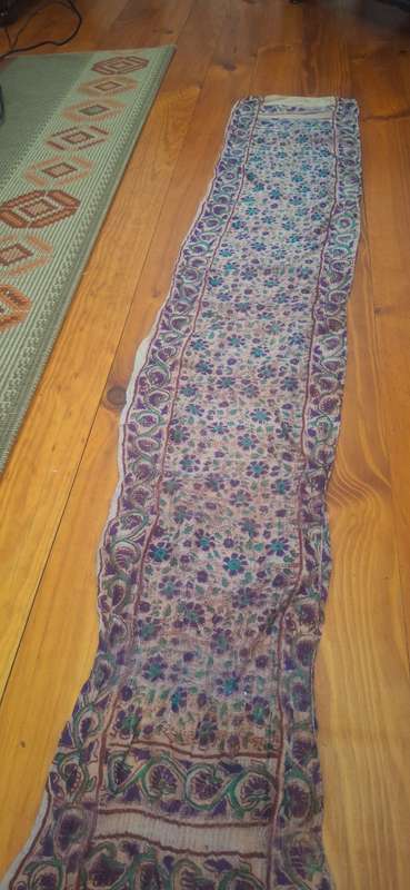 Vintage silk scarf handmade