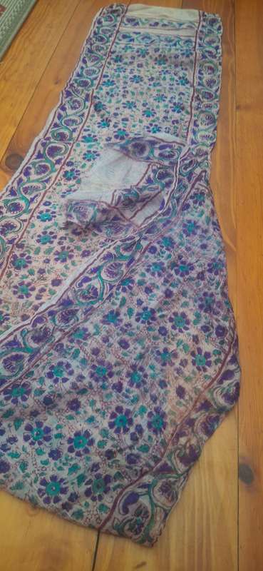 Vintage silk scarf handmade
