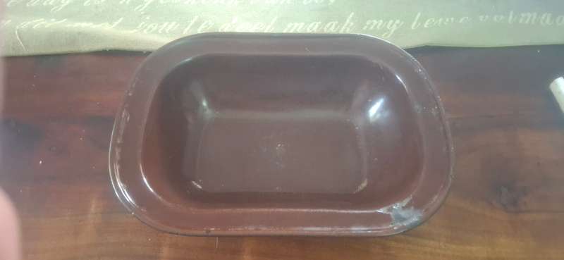 Brown emamel bowl vintage