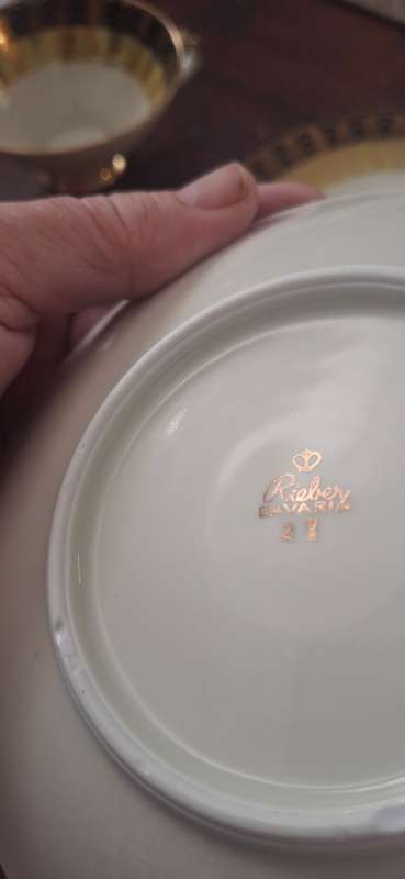 Vintage Bavaria cup and saucer trio