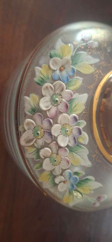 Vintage glass trinket box