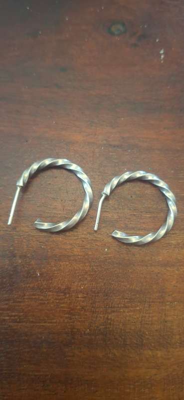 Silver hoop earrings