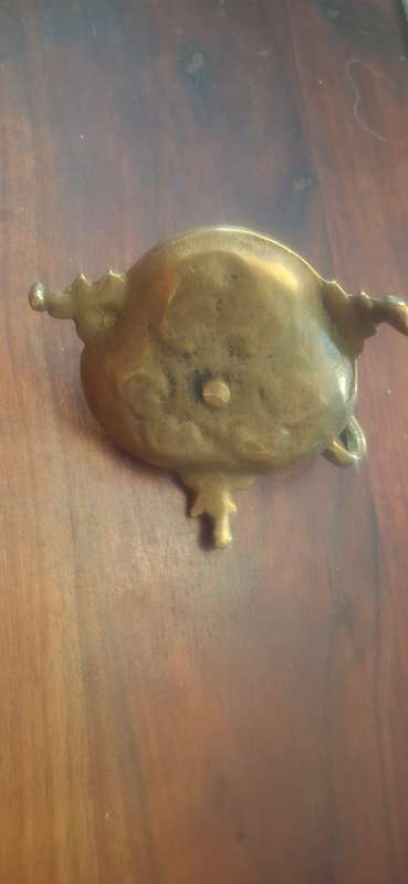 Vintage Brass Thistle Candleholder Shaped Chamber Stick Single Candle Stick Ornate Art Nouveau Style
