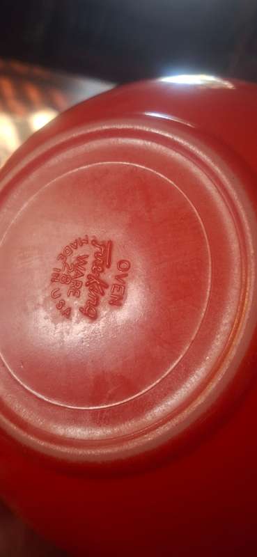 Red Fire King Bowl vintage