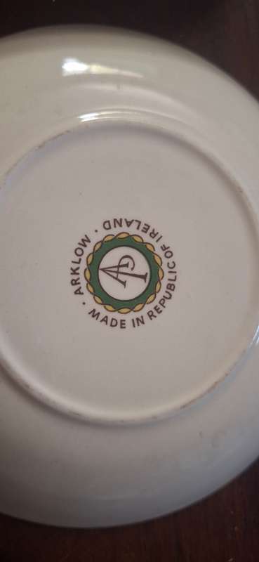 1970s Pair Arklow Ireland Souvenir Trinket Dishes