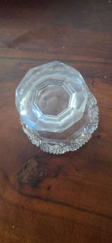 Vintage cut glass vase small