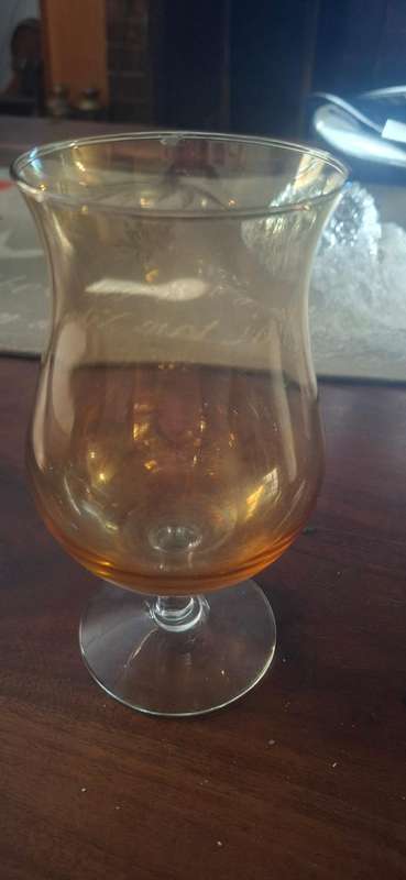 Amber glass vase
