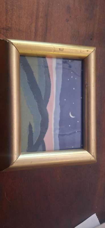 Framed Art Tile NORWEGIAN Porsgrund Porcelain paintings Anne Marie Odegaard Norway