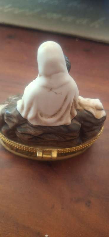 Vintage Mary Baby Jesus Trinket Box Trinity Broadcasting Network Mother Nativity