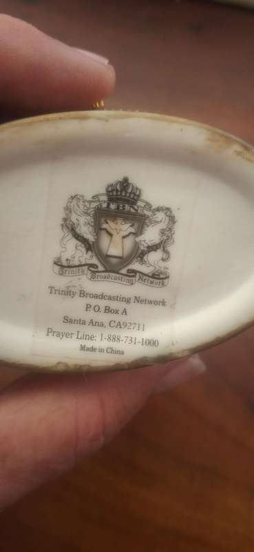 Vintage Mary Baby Jesus Trinket Box Trinity Broadcasting Network Mother Nativity