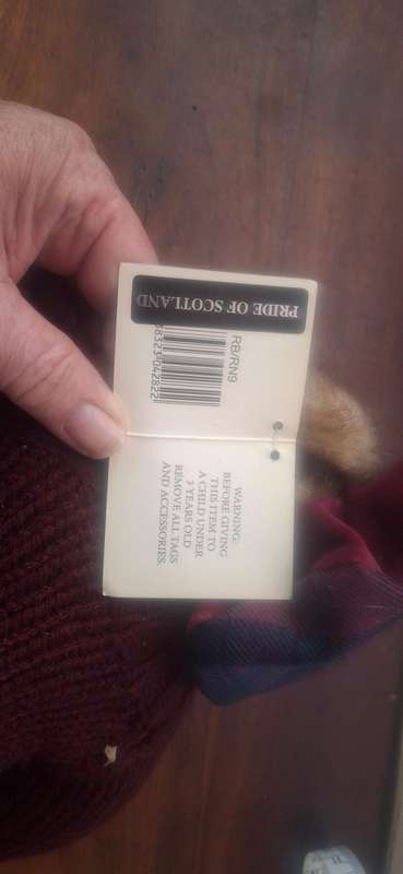 Ronnie hek teddy bear vintage pride if scotland