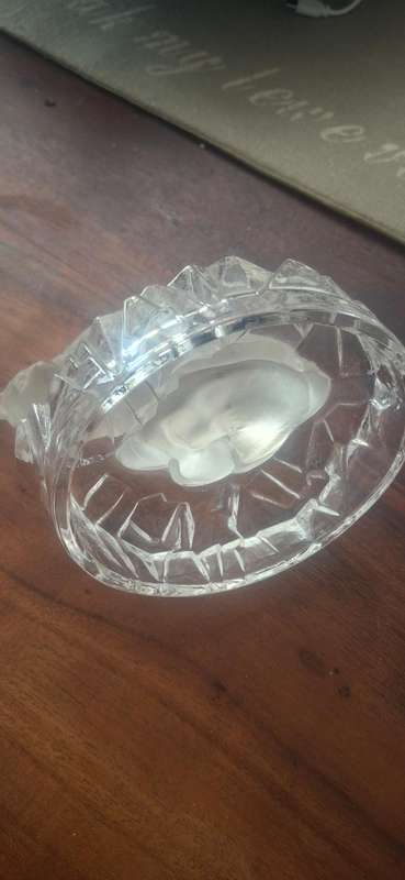 Vintage lead crystal glass bear