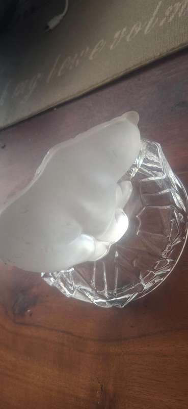 Vintage lead crystal glass bear