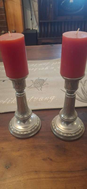 Candle holders silverplate vintage