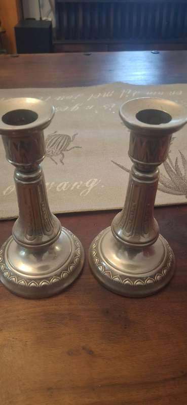 Candle holders silverplate vintage