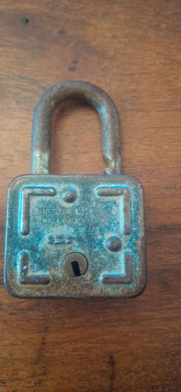 Vintage padlock squire with key working