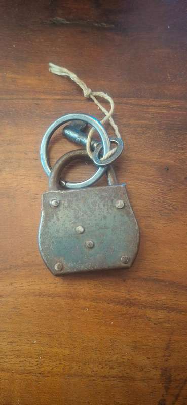 Vintage padlock with key working