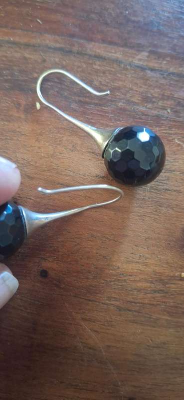 Earring with Swarovski Crystals-  Jet Black